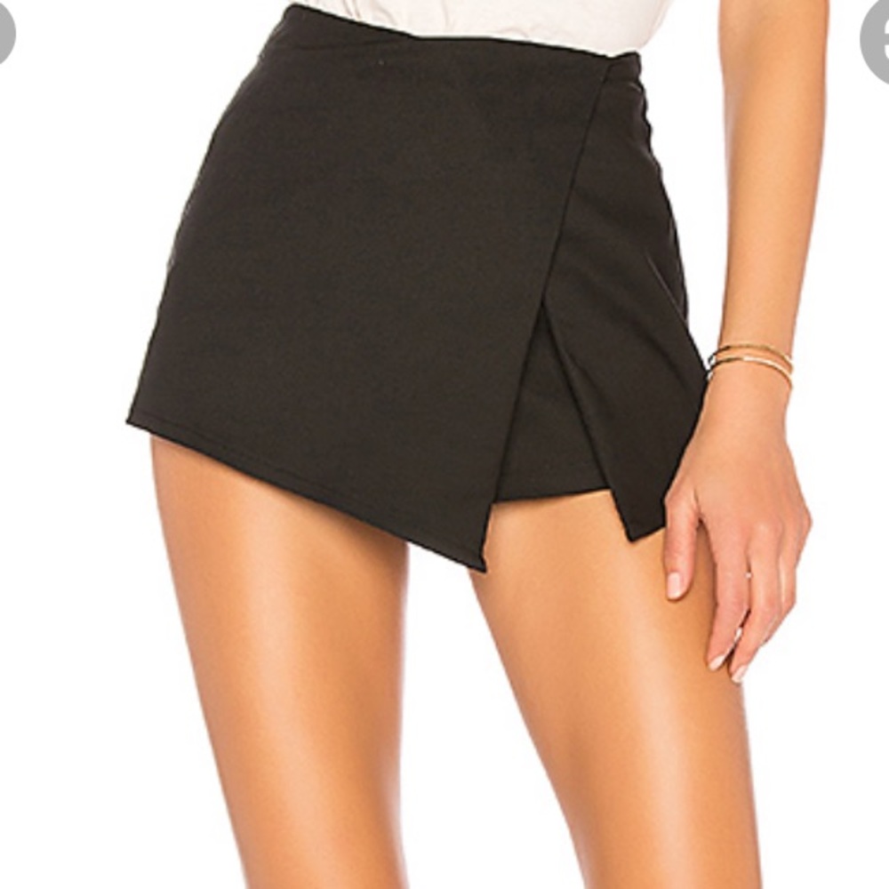 Black Wrap Skort